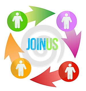 Join Us Social Network Concept