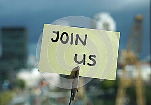 Join us written