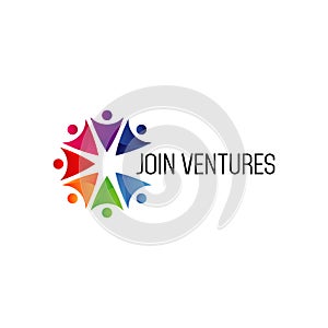 Join Venture Business Company Logo Symbol