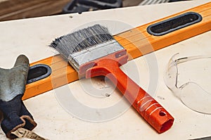 Joiner tools. Brush, construction level