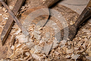 Joiner tools on wood table