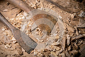 Joiner tools on wood table