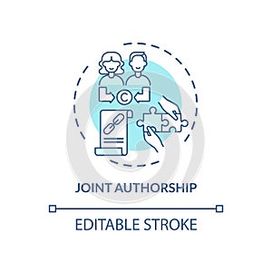 Joint authorship concept icon