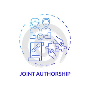 Joint authorship concept icon