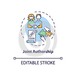 Joint authorship concept icon photo