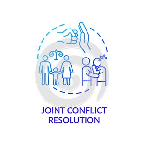 Joint conflict resolution concept icon