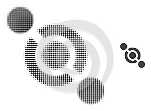 Joint Connector Halftone Dot Icon