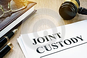 Joint custody in a court. photo