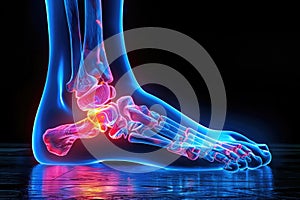 Joint diseases, hallux valgus, plantar fasciitis, heel spur, woman\'s leg hurts, pain in the foot