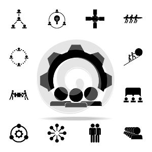 joint idea engine icon. Teamwork icons universal set for web and mobile