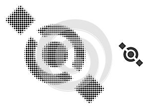 Joint Node Halftone Dot Icon