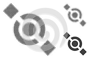 Joint Node Halftone Dotted Icon