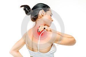 Joint pain, woman have problem with neck