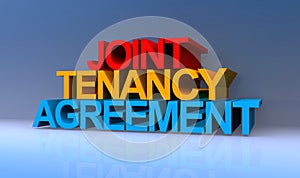 Joint tenancy agreement on blue photo