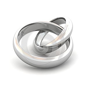 Jointed wedding rings photo