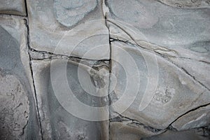 Joints and cleavage of tofu marble rock exposures near Taitung, Taiwan