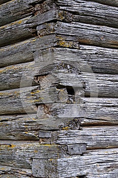 Joints of old log church