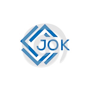 JOK letter logo design on black background. JOK creative circle letter logo concept