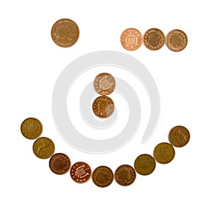 Joke made of coins