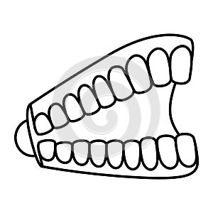 Joke teeth fools day icon