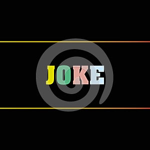 joke word block on black