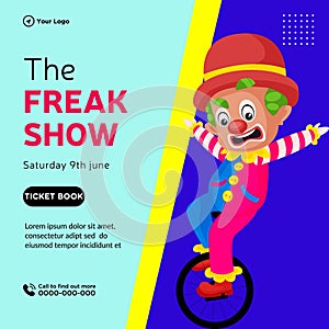 Banner design of the freak show