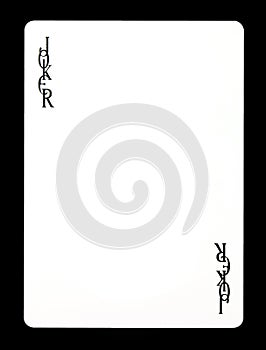 Joker colorless playing card,