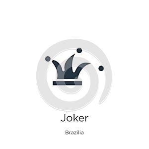 Joker icon vector. Trendy flat joker icon from brazilia collection isolated on white background. Vector illustration can be used photo