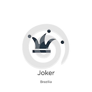 Joker icon vector. Trendy flat joker icon from brazilia collection isolated on white background. Vector illustration can be used