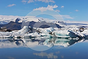 Jokulsarlon Glacial Lagoon, Vatnajokull, Iceland photo