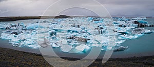 Jokulsarlon Iceberg Lagoon Panorama