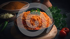 Jollof rice is a popular dish eaten in West African countries. Generative AI