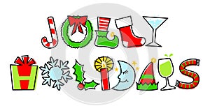 Jolly Holidays Christmas Icons/eps