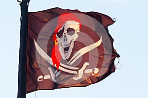 Jolly Roger - Flag of a Pirate skull and crossbones