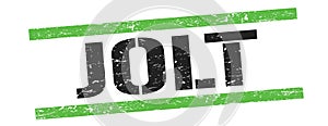 JOLT text on black green vintage lines stamp