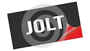 JOLT text on black red sticker stamp