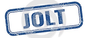 JOLT text on blue grungy vintage stamp