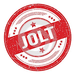 JOLT text on red round grungy stamp