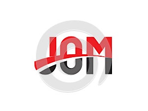 JOM Letter Initial Logo Design Vector Illustration