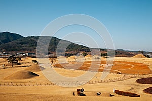 Jomunguk Historical Site, Royal Tomb of King Gyeongdeok, ancient ruins in Uiseong, Korea photo