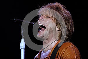 Jon Bon Jovi singer of the Bon Jovi group during the concert
