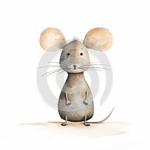 Jon Klassen\'s Mouse Art: Full Body Portraits On White Isolated Background