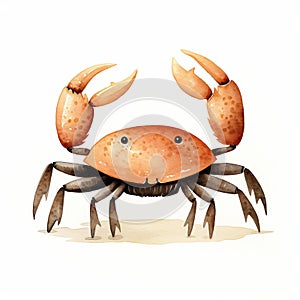 Jon Klassen\'s Stunning Crab Art On White Isolated Background photo