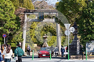 Jonangu Shrine Torii Gate. Kyoto, Japan