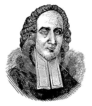 Jonathan Edwards, vintage illustration