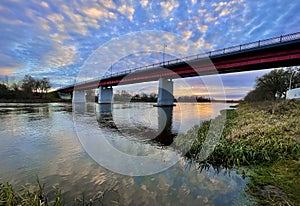 Jonava bridge at sunset