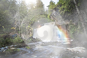 Jones Falls in the Mist with a Rainbow