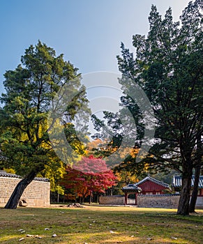 Jongmyo Confucian shrine of the Korean Joseon Dynasty in Seoul, South Korea