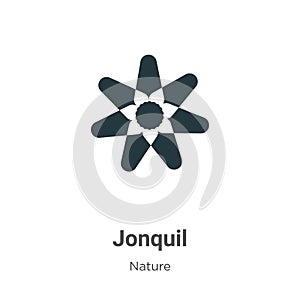 Jonquil vector icon on white background. Flat vector jonquil icon symbol sign from modern nature collection for mobile concept and