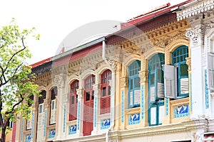 Beautiful Shophouses in Joo Chiat, Singapore photo